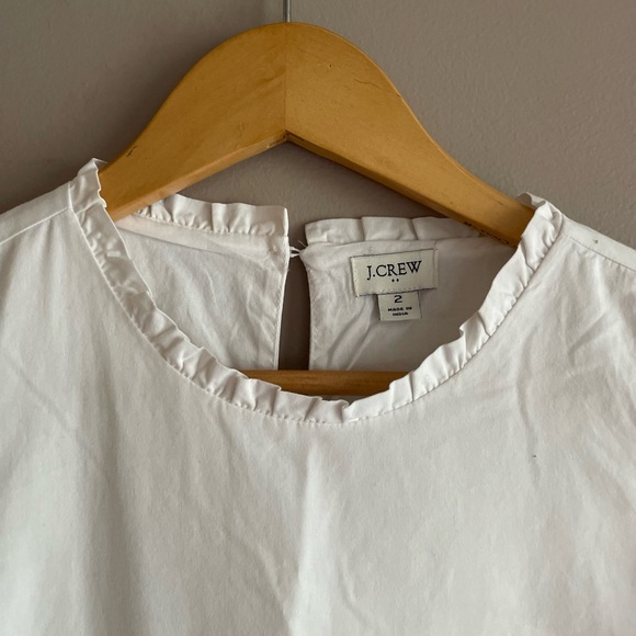 J Crew Women's White Cottagecore Sleeveless tiered dress Size 4 EUC sundress - Picture 6 of 9